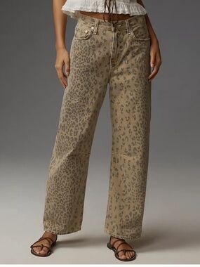 NWOT Citizens of Humaity Miro barrel cheetah jeans